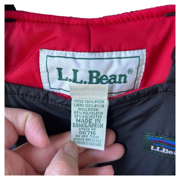 L.L. Bean Black Snow Bibs Overalls Side Zips Thinsulate Kid’s Large 14-16 Flaw - Picture 7 of 9